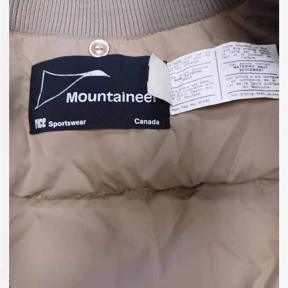 Rice Sportswear  Vintage Tan Bomber Coat With Detachable Puffer Vest - Picture 15 of 16